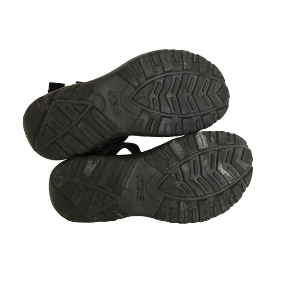 Teva Hurricane 4 Black Sport Sandals Mens 8/40.5 Adjustable Straps & Rugged Sole - Picture 7 of 9